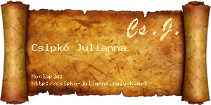 Csipkó Julianna névjegykártya