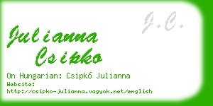 julianna csipko business card